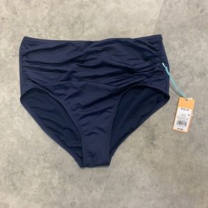 Navy high waist swim bottom